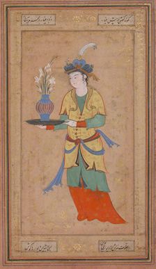 Woman with Vase of Lilies, second half 16th century. Creator: Unknown