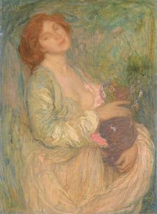 Woman with Vase, late 19th-early 20th century. Creator: Edmond Francois Aman-Jean