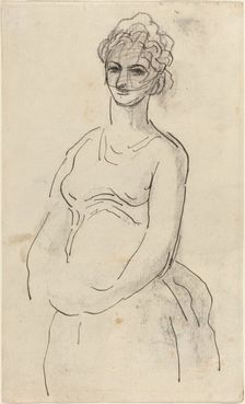 Woman with Veil. Creator: Honore Daumier