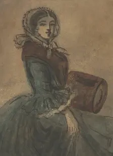 Woman with a Muff, c. 1860–1864 (?). Creator: Constantin Guys