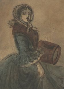 Woman with a Muff, c. 1860–1864 (?). Creator: Constantin Guys