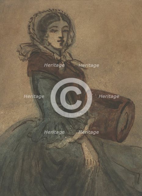 Woman with a Muff, c. 1860–1864 (?). Creator: Constantin Guys.