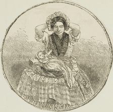 Woman with a baby, 1865. Creator: Unknown