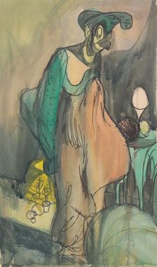 Woman with a bird's face, 1940-1944. Creator: Ján Novák