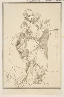 Woman with a book, 1775. Creator: Unknown