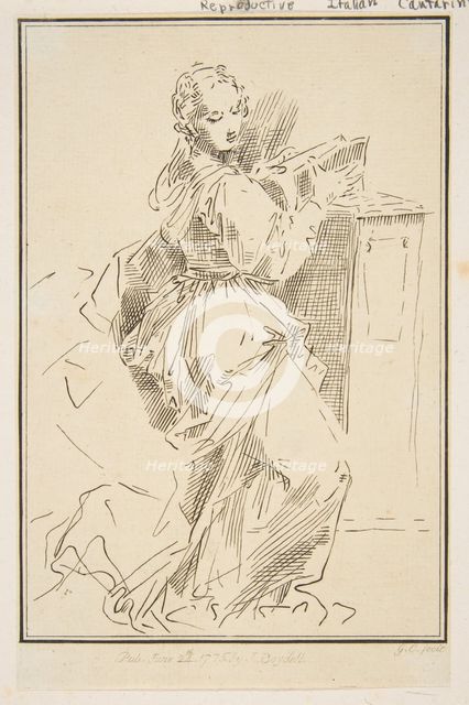 Woman with a book, 1775. Creator: Unknown.
