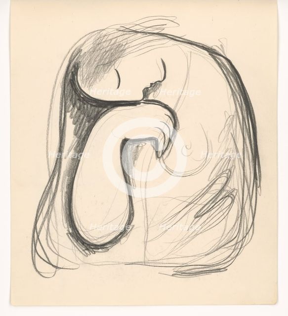 Woman with a bowed head, 1937. Creator: Mikulas Galanda.