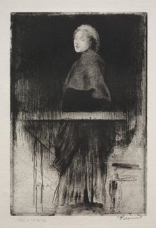 Woman with a cape, 1889. Creator: Albert Besnard (French, 1849-1934)
