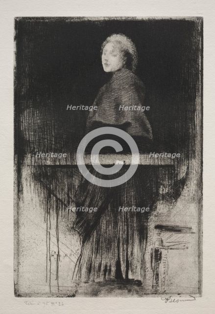 Woman with a cape, 1889. Creator: Albert Besnard (French, 1849-1934).