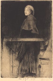 Woman with a Cape (La Femme à la Pelerine), 1889. Creator: Paul Albert Besnard