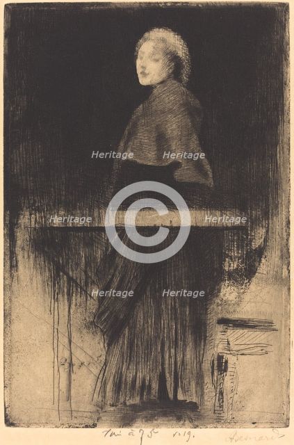 Woman with a Cape (La Femme à la Pelerine), 1889. Creator: Paul Albert Besnard.