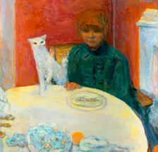 Woman with a Cat 1912. Artist: Pierre Bonnard