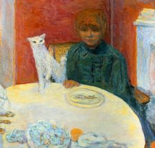 Woman with a Cat 1912. Artist: Pierre Bonnard