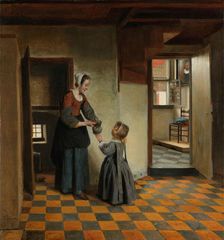 Woman with a Child in a Pantry, c.1656-c.1660. Creator: Pieter de Hooch
