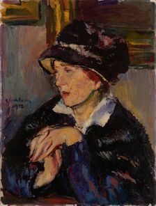 Woman with a Dark Hat, 1917. Artist: Faistauer, Anton (1887-1930)