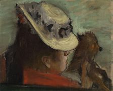 Woman with a Dog, between 1875 and 1880. Creator: Edgar Degas