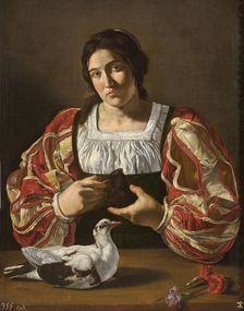 Woman with a Dove, c1615-1620. Creator: Cecco Bravo; (Francesco Montelatici) (1601-1661)