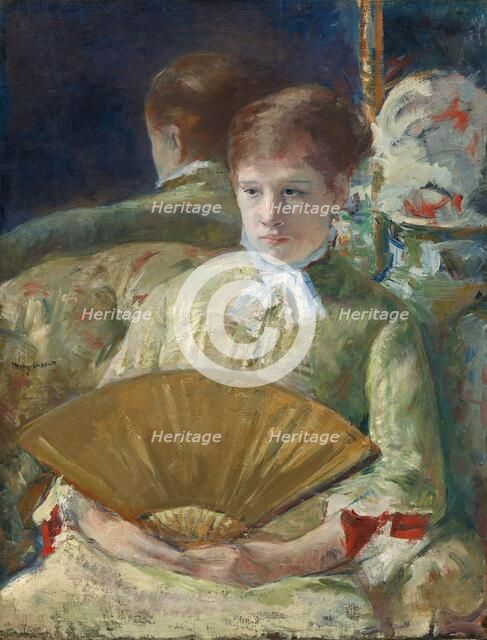 Woman with a Fan, c. 1878/1879. Creator: Mary Cassatt.