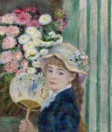 Woman With A Fan, c1879. Creator: Pierre-Auguste Renoir