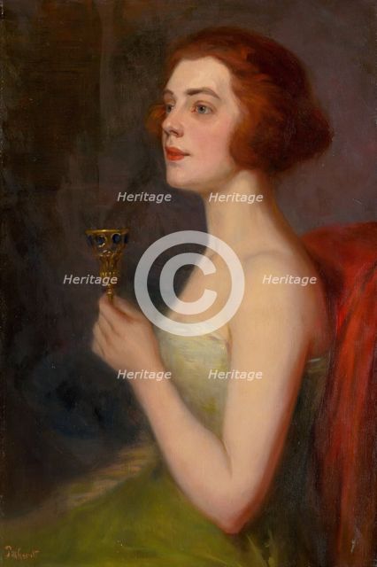 Woman with a Goblet, around 1910. Creator: Ludovit Pitthordt.