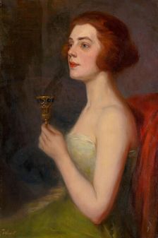 Woman with a Goblet, around 1910. Creator: Ludovit Pitthordt