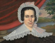 Woman with a Green Book (Louisa Gallond Cook), 1838. Creator: Erastus Salisbury Field