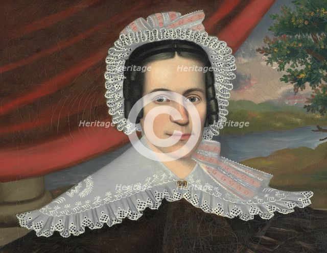 Woman with a Green Book (Louisa Gallond Cook), 1838. Creator: Erastus Salisbury Field.