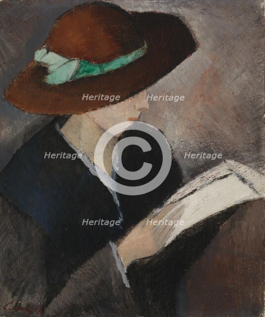 Woman with a hat, 1917. Creator: Alvar Cawén.