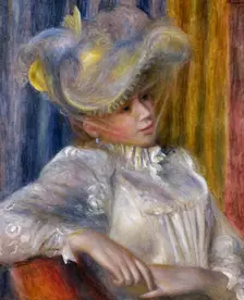 Woman with a Hat (Femme au chapeau), 1891. Artist: Renoir, Pierre Auguste (1841-1919)