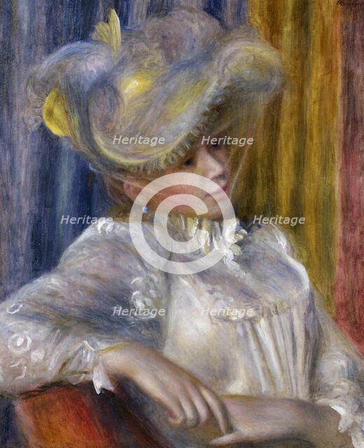 Woman with a Hat (Femme au chapeau), 1891. Artist: Renoir, Pierre Auguste (1841-1919)