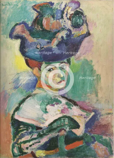 Woman with a Hat (La femme au chapeau), 1905. Creator: Henri Matisse.