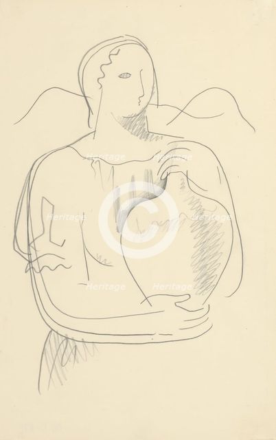 Woman with a jug, 1936-1937. Creator: Mikulas Galanda.
