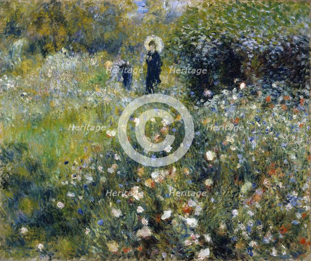 Woman with a Parasol in a Garden, 1875. Artist: Renoir, Pierre Auguste (1841-1919)