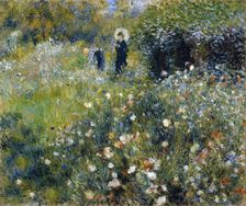 Woman with a Parasol in a Garden, 1875. Artist: Renoir, Pierre Auguste (1841-1919)