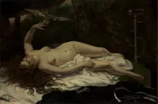 Woman with a Parrot, 1866. Creator: Gustave Courbet