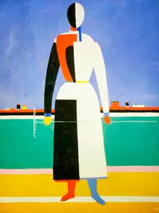 Woman with a Rake 1928-1932. Artist: Kazimir Malevich