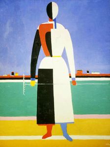 Woman with a Rake 1928-1932. Artist: Kazimir Malevich