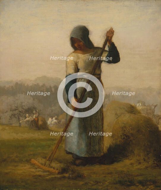 Woman with a Rake, probably 1856-57. Creator: Jean Francois Millet.