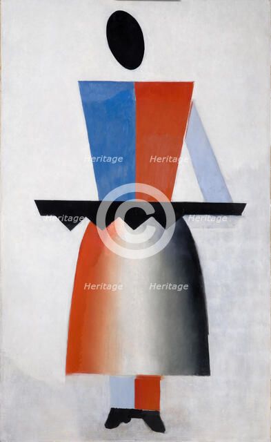 Woman with a saw, 1927-1928. Creator: Nikolay Suetin.