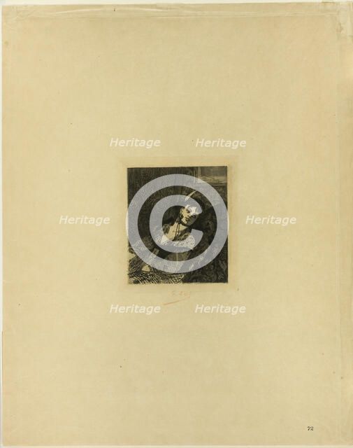 Woman with a Scottish Hat, 1865. Creator: Félicien Rops.