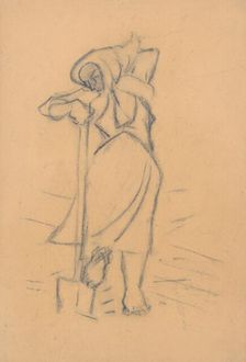 Woman with a spade, 1930-1935. Creator: Arnold Peter Weisz-Kubincan