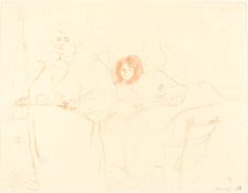 Woman with a Tray (Femme au plateau), 1896. Creator: Henri de Toulouse-Lautrec