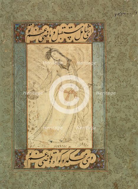 Woman with a Wine Bottle and Cup, c1655. Creator: Unknown.