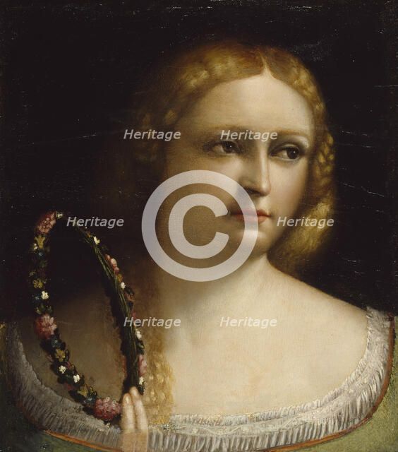 Woman with a Wreath-Crown, 1520-1525. Creator: Dosso Dossi.