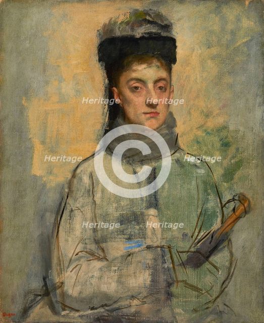 Woman with an Umbrella (Berthe Jeantaud), c1876. Creator: Degas, Edgar (1834-1917).