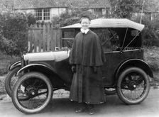 Woman with an Austin Seven, c1923