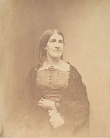 Woman with Black Shawl, 1857. Creator: Unknown