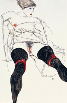 Woman with Black Stockings