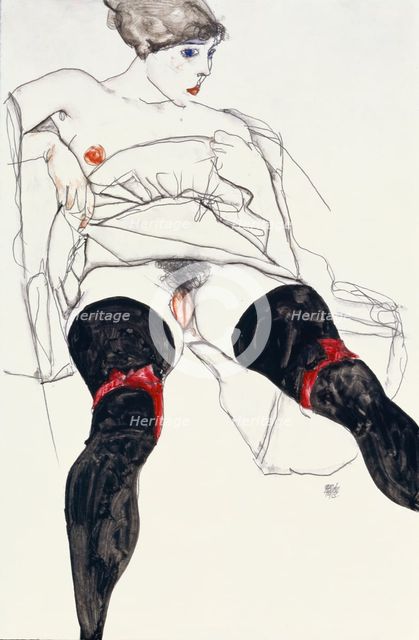 Woman with Black Stockings.