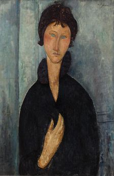 Woman with blue eyes, c1918. Creator: Amadeo Modigliani